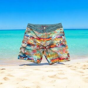 Robert Graham Colorful Abstract Swim Trunks